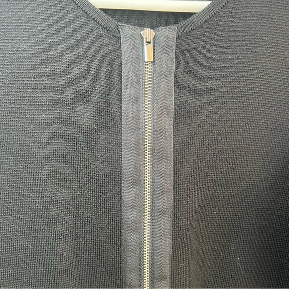 Talbots pure merino wool Knit Mini Dress Full Zip Petite Sz M Fall Career - Picture 5 of 9